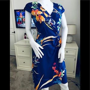 Alfani Dress. Floral Bright Knit Design.